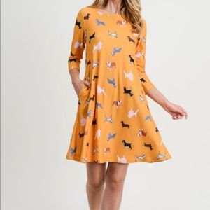 COPY - Novelty dog print a line dress